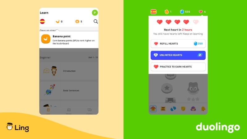 The Ling App vs Duolingo-ling-app-rewards-motivation-system