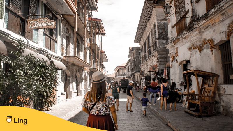 Tourists At Vigan City Ilocos Norte