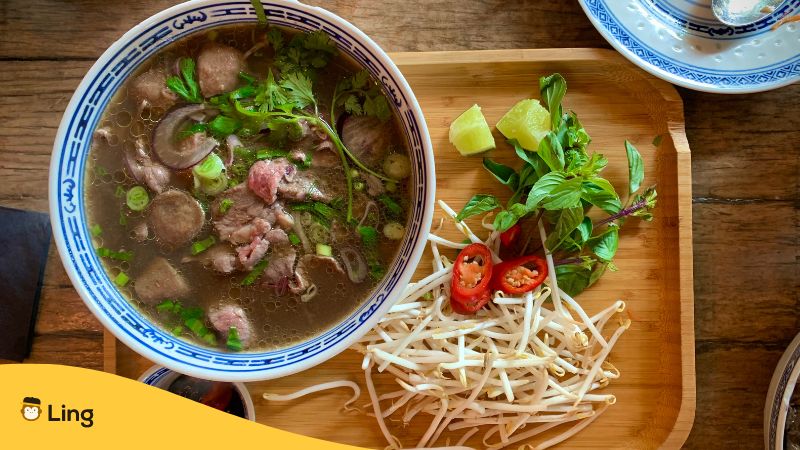 Pho a type of Vietnamese food popular in the country