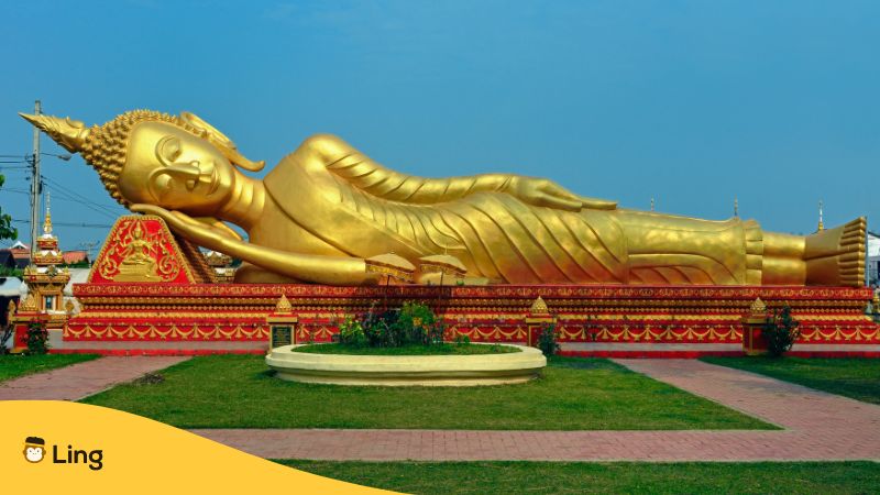 Lao religion and culture, reclined Buddha