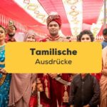 Tamilische Ausdrücke, festlich gekleidete Menschen