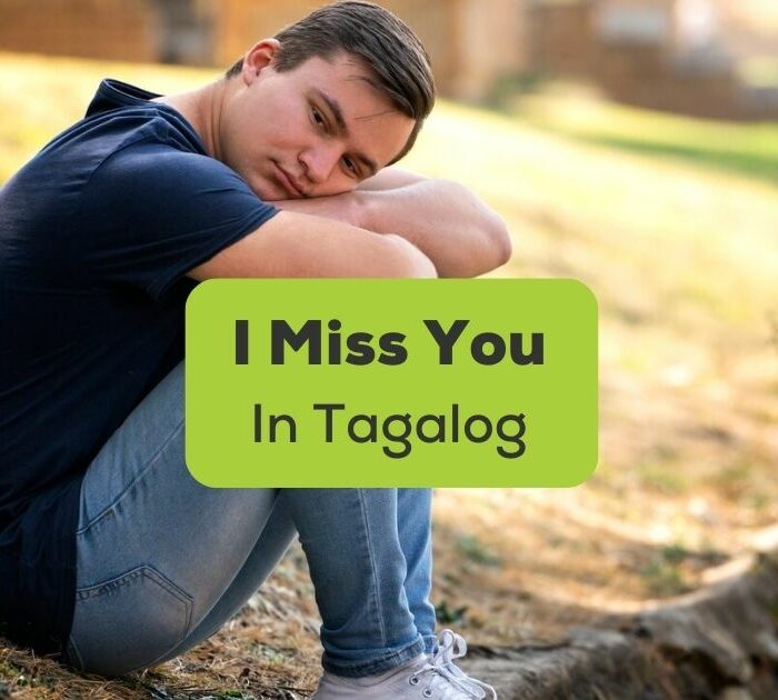 I miss you in Tagalog language - A photo of a lonely man missing someone