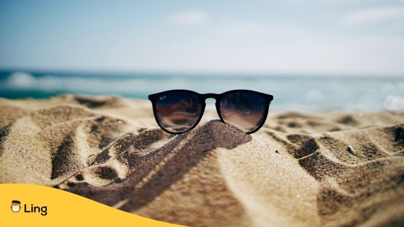 sunglasses on the sand