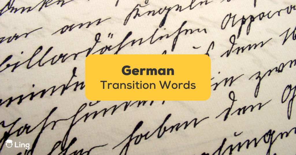 German Transition Words