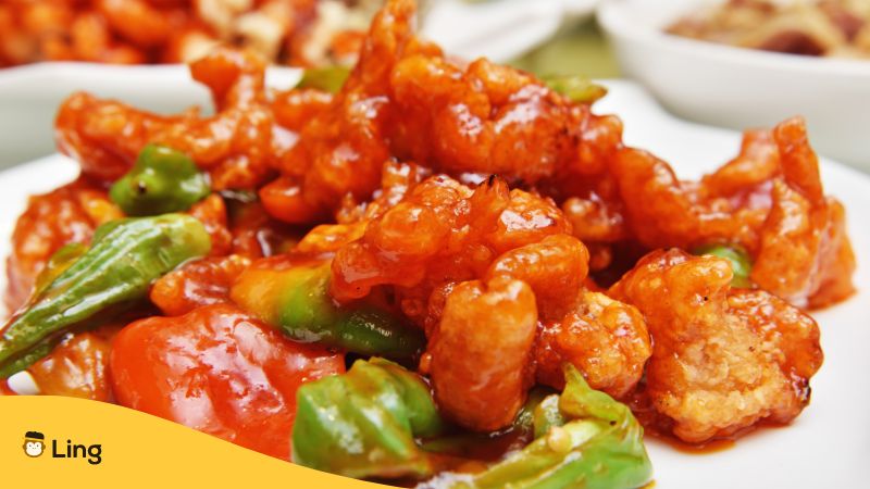 Traditional Chinese Meals Ling App Sweet and Sour Pork