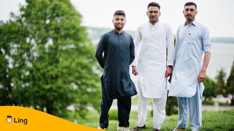 three Urdu men