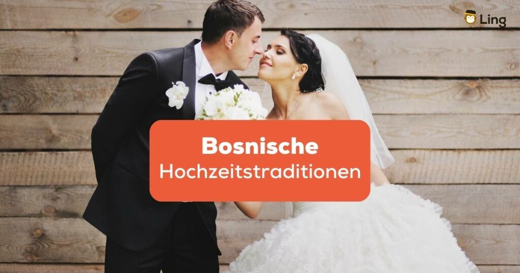 Brautpaar feiert bosnische Hochzeitstraditionen