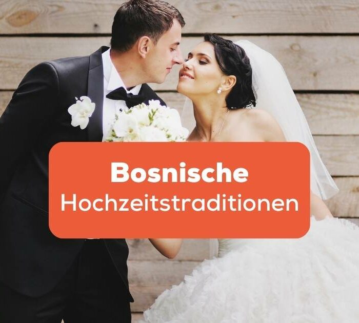 Brautpaar feiert bosnische Hochzeitstraditionen