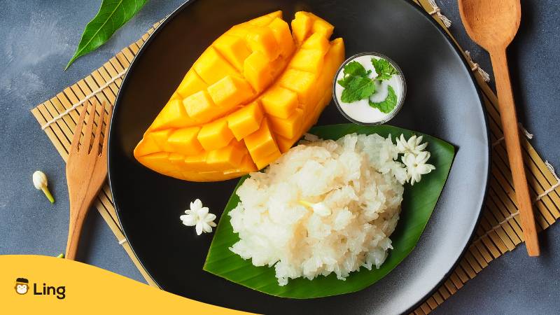 Mango Salat ist ein traditionelles Khmer Essen wie wir mit Ling lernen können