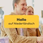 Hallo auf Niederländisch Holländer gibt die Hand um Hallo zu sagen