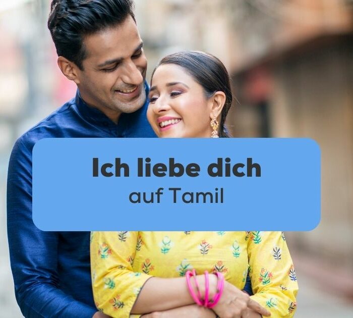 Paar sagt Ich liebe dich auf Tamil
