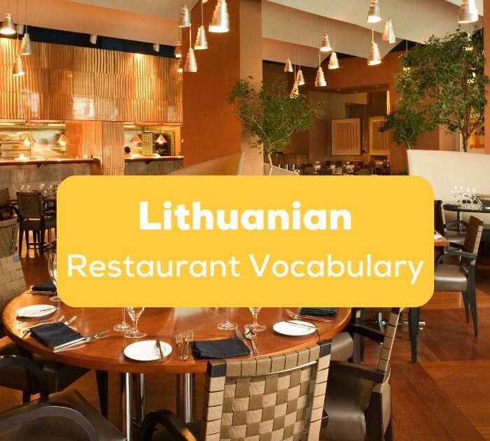 Lithuanian restaurant vocabulary