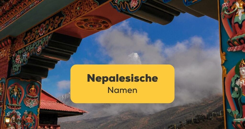 Tempel im Gebirge von Nepal Nepalesische Namen Ling app