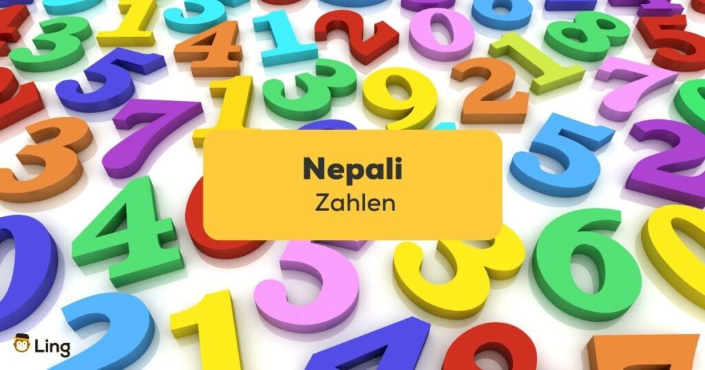 Bunte Nepali Zahlen