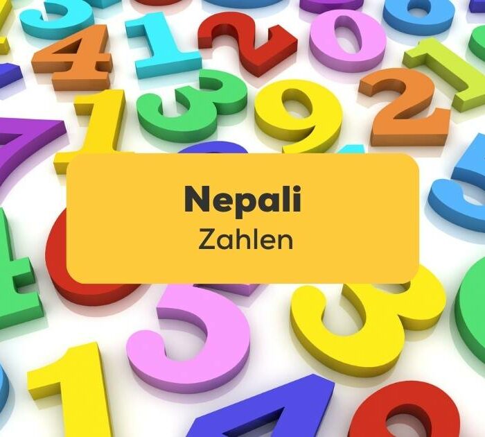 Bunte Nepali Zahlen