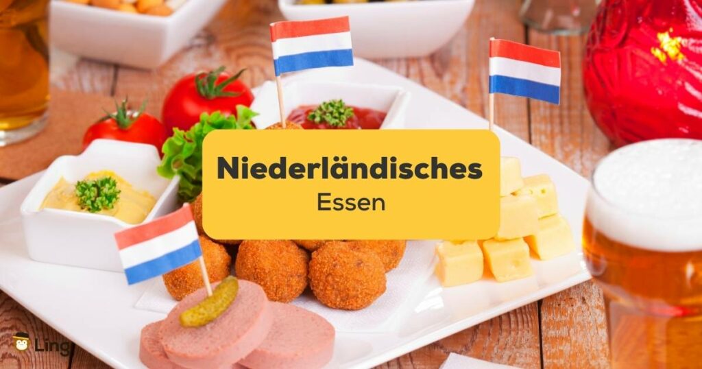 Niederländisches Essen von Käse über Wurst bis frittierten