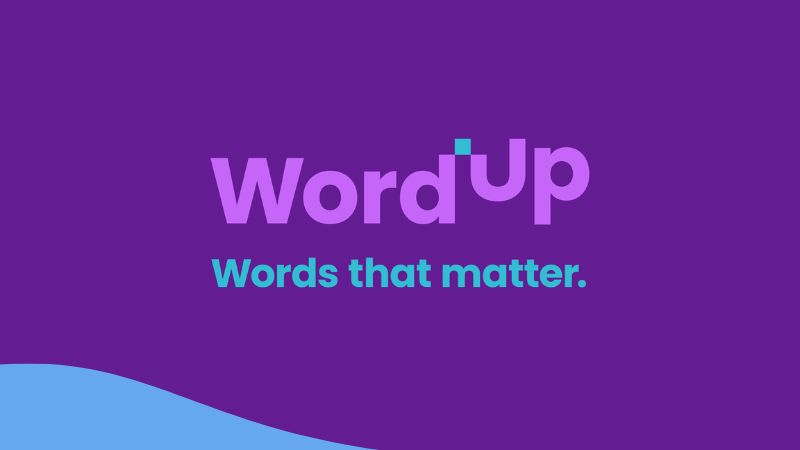 A photo of Wordup's logo.
