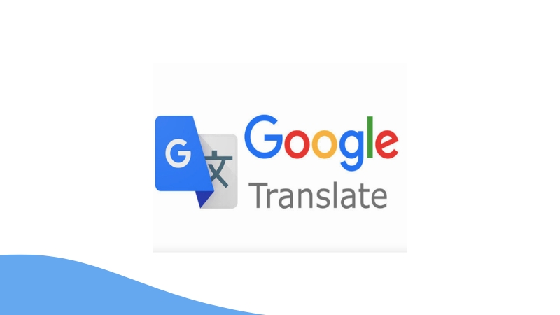 A photo of Google Translate's logo.