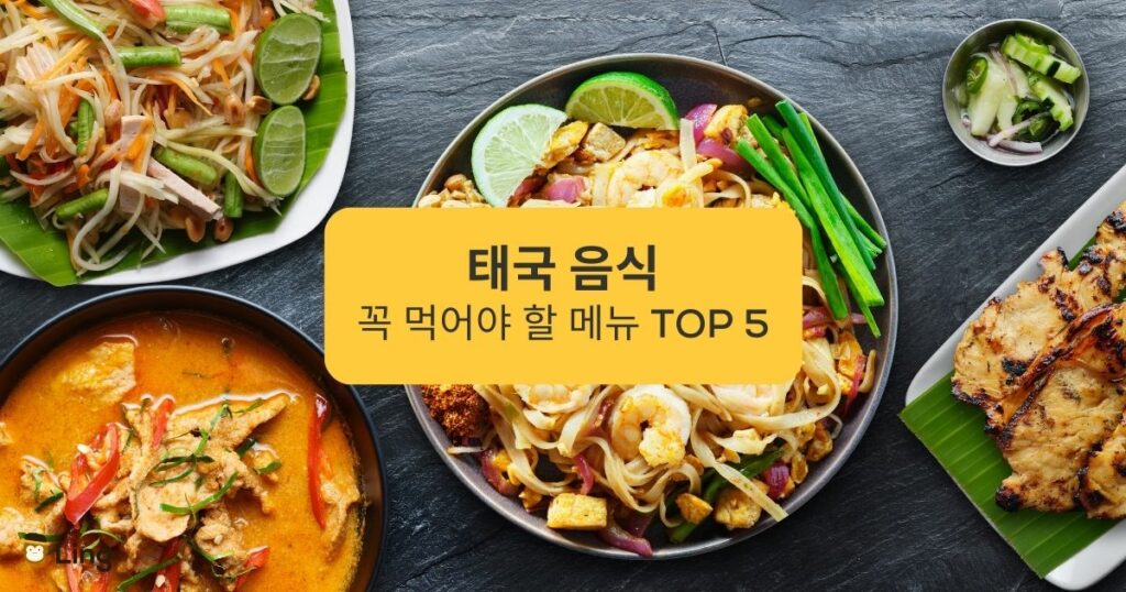 태국 음식 꼭 먹어야 할 메뉴 TOP 5 Ling app Top 5 Must-Try Thai Foods