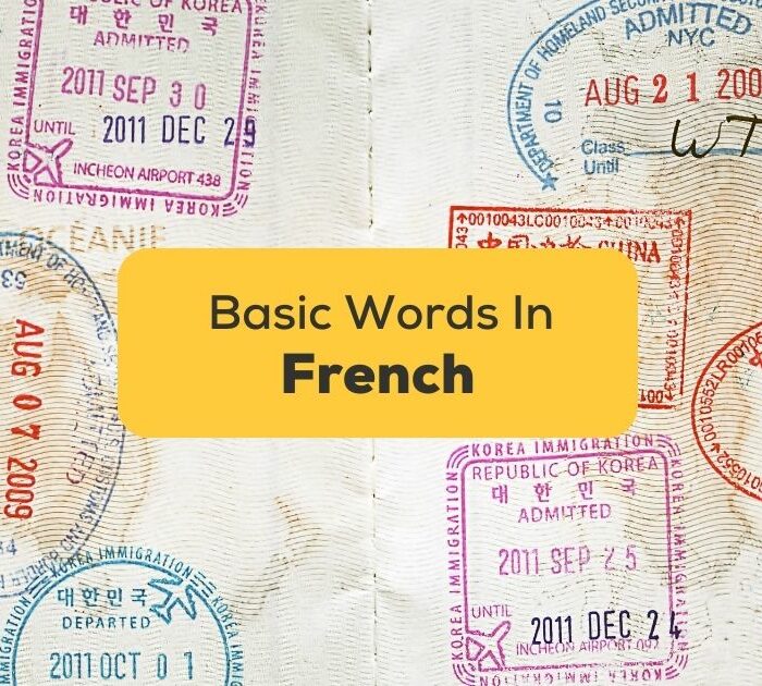Basic Words In French For Newbies