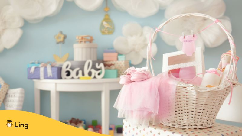 Gift basket for babies - Common Baby Shower Gifts In Tagalog