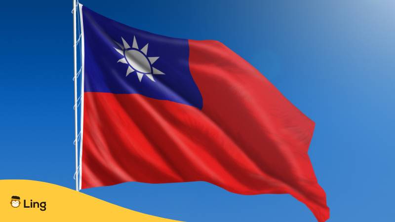 Lerne mit der Ling-App die Flagge der Republik China kennen