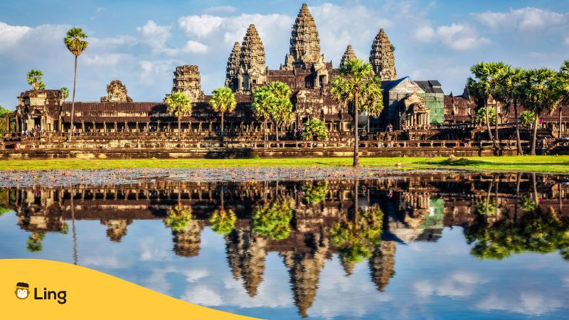 Angkor Wat Khmer writing