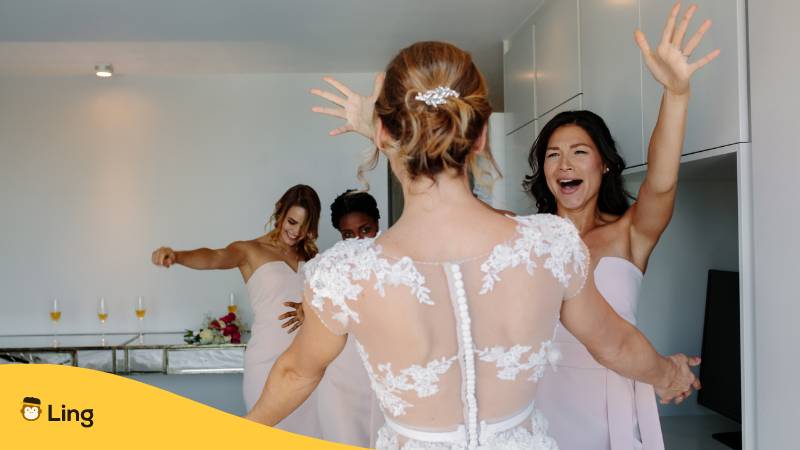 Lerne mit der Ling-App Niederländische Glückwunschformeln für Hochzeiten oder Verlobungen