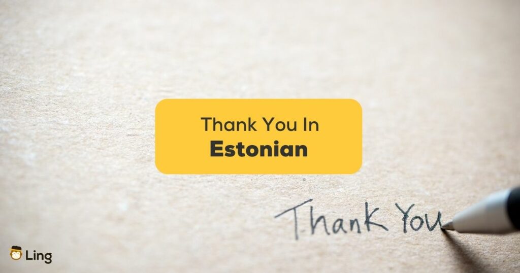 Thank You In Estonian