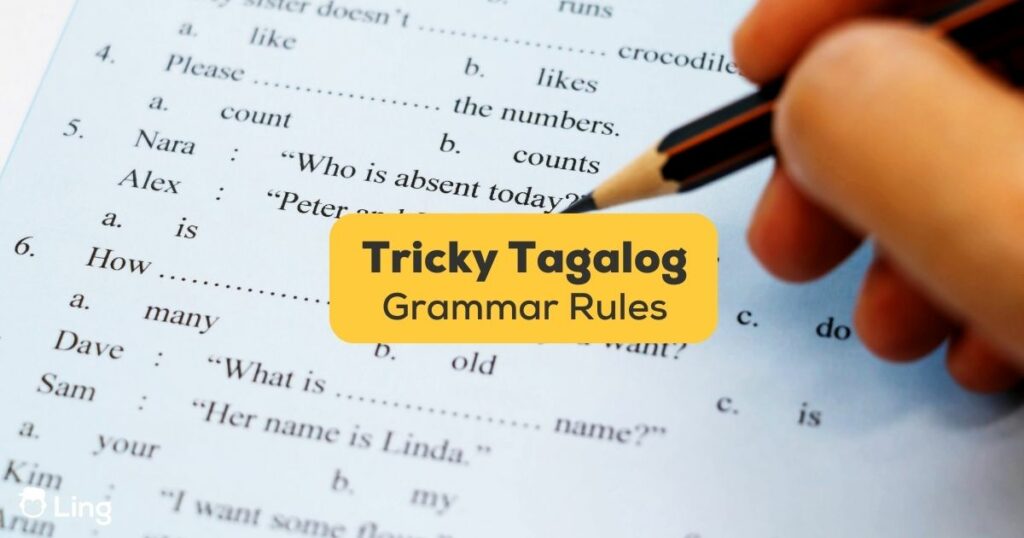 Tricky Tagalog grammar rules