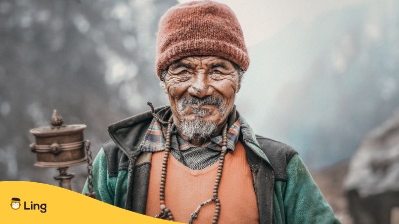 What are Nepali traditions - photo of a nepali man
