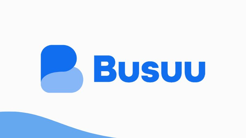 A photo of Busuu logo.