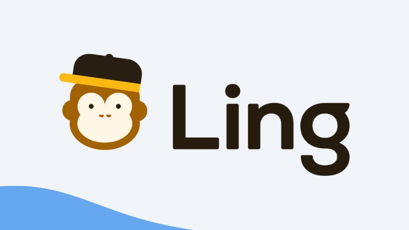 A photo of the Ling app's logo, one of the best apps for language comprehension.