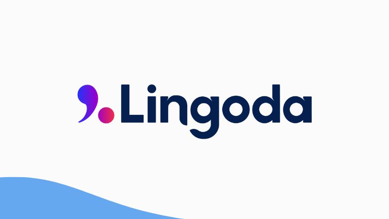 A photo of Lingoda's logo apps for language retention