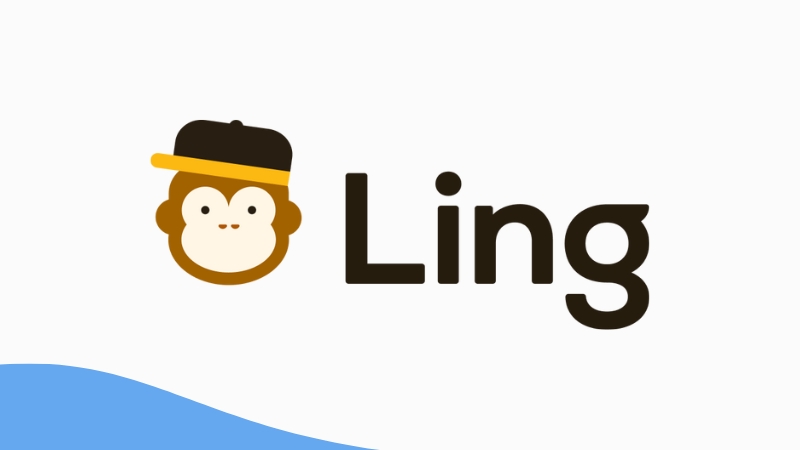 A photo of the Ling app logo, better than language apps with video lessons.