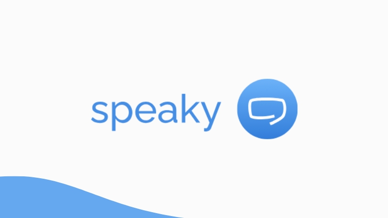 A photo of Speaky's logo.
