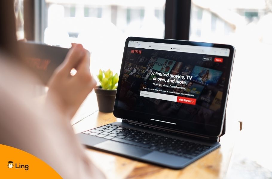 Someone Watching Netflix On A Tablet