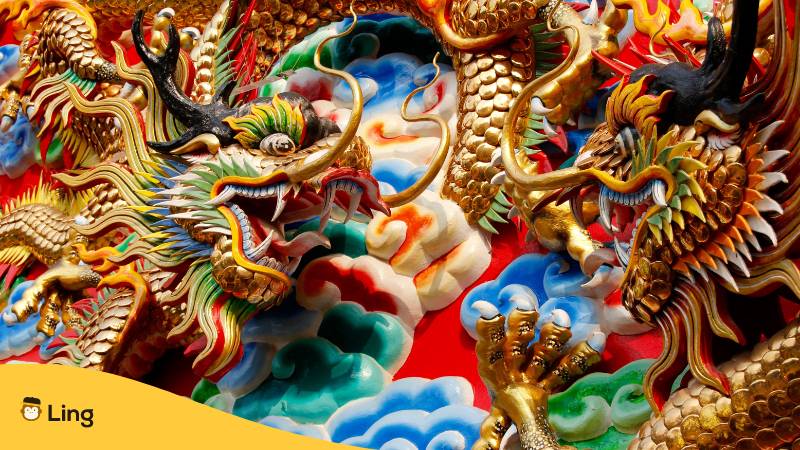 Lerne mit der Ling-App, was ein chinesischer Drache ist und über seine Mythologie
