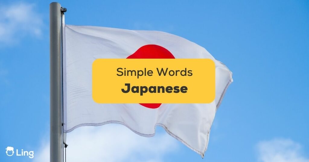 simple Japanese words to read japanese flag