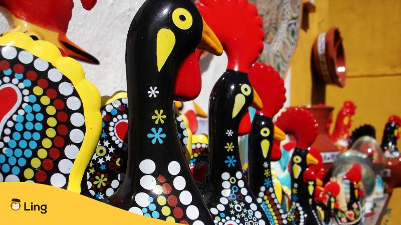 Ling-App erklärt dir, warum der Hahn ein wichtiges Symbol in Portugal ist 