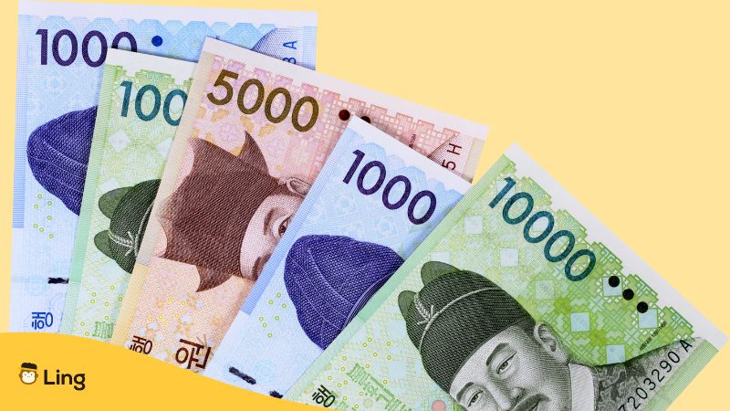 photo of Korean won currency bills