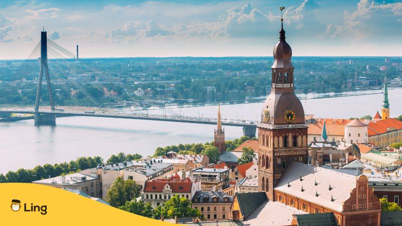 Lerne lettisch mit der Ling-App und besuche Riga