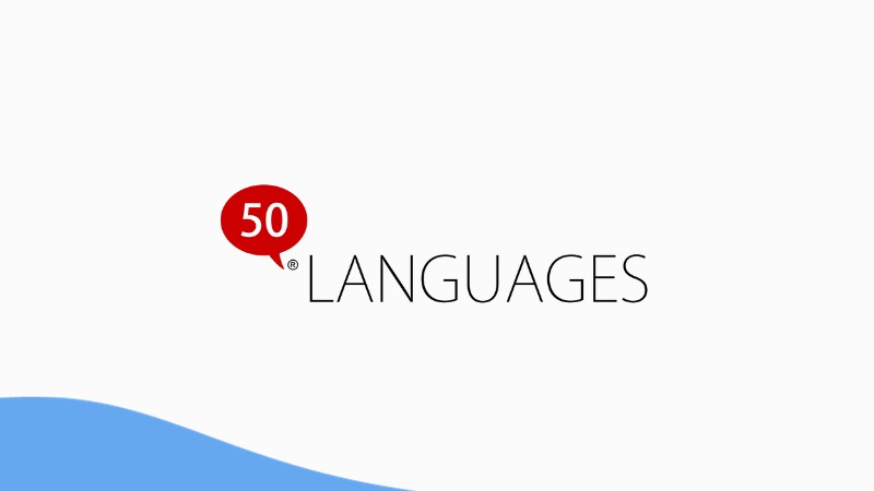 A photo of 50Languages' logo.