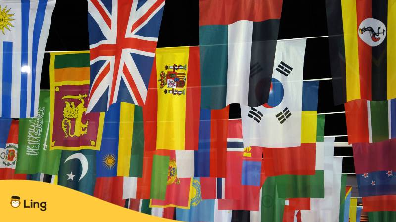 Lerne mit der Ling-App, Länder und Nationalitäten auf Portugiesisch