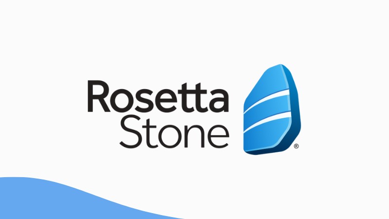 A photo of Rosetta Stone's logo.