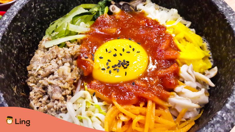 flavors in korean bibimbab - taste of korea