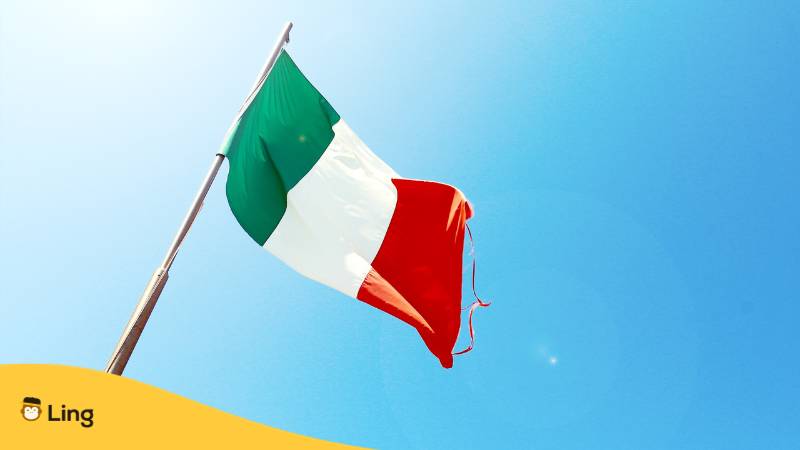 Erfahre alles über die italienische Flagge mit der Ling-App