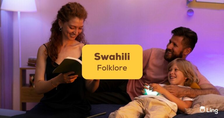 Swahili Folklore - A Photo Of A Mother Reading A Story To Her Family