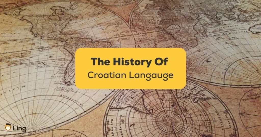 history of Croatian language - A photo of a an old map