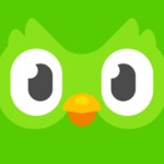 apps to learn Romanian - A photo of Duolingo logo